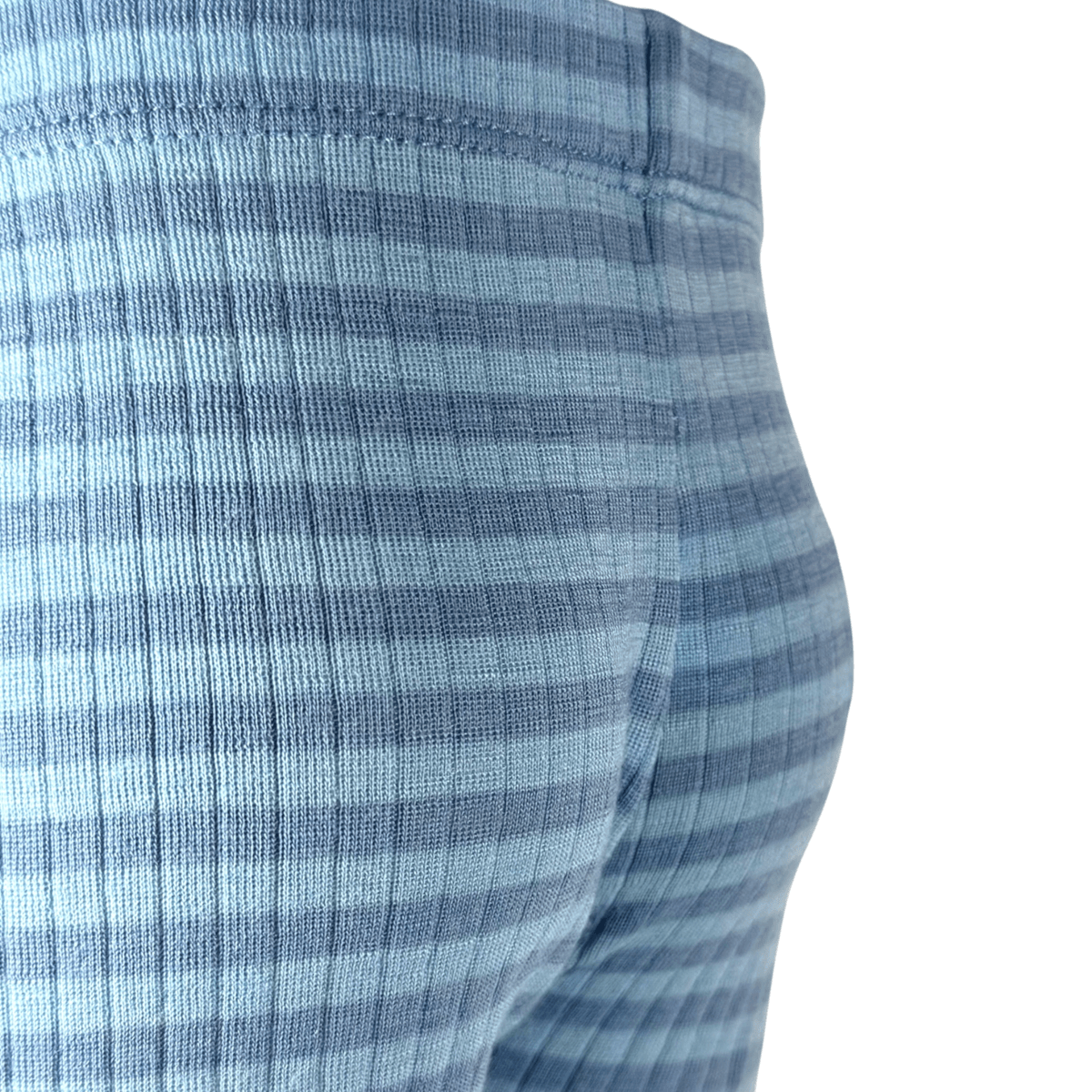 Ribbestrikket ullbukse  | Aqua stripe