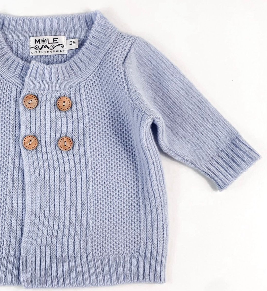 Kashmir babyjakke | Lyseblå