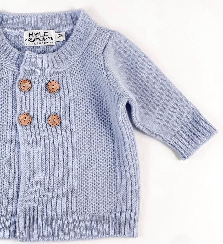 Kashmir babyjakke | Lyseblå